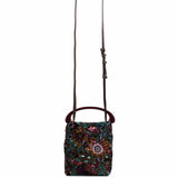 Borsa in velluto con perline e paillettes multicolore 