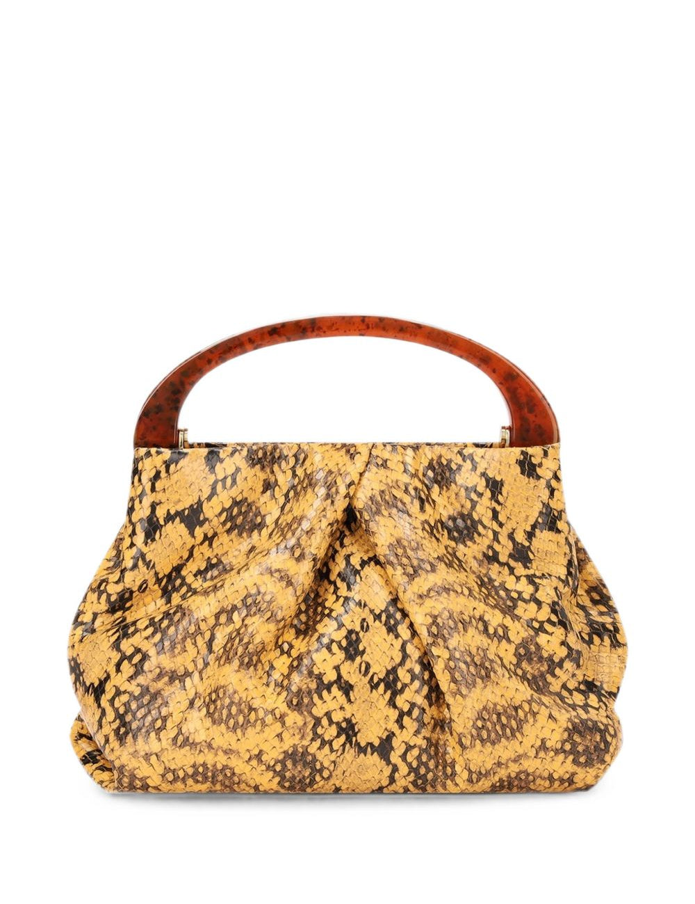 Borsa con stampa animalier in giallo 