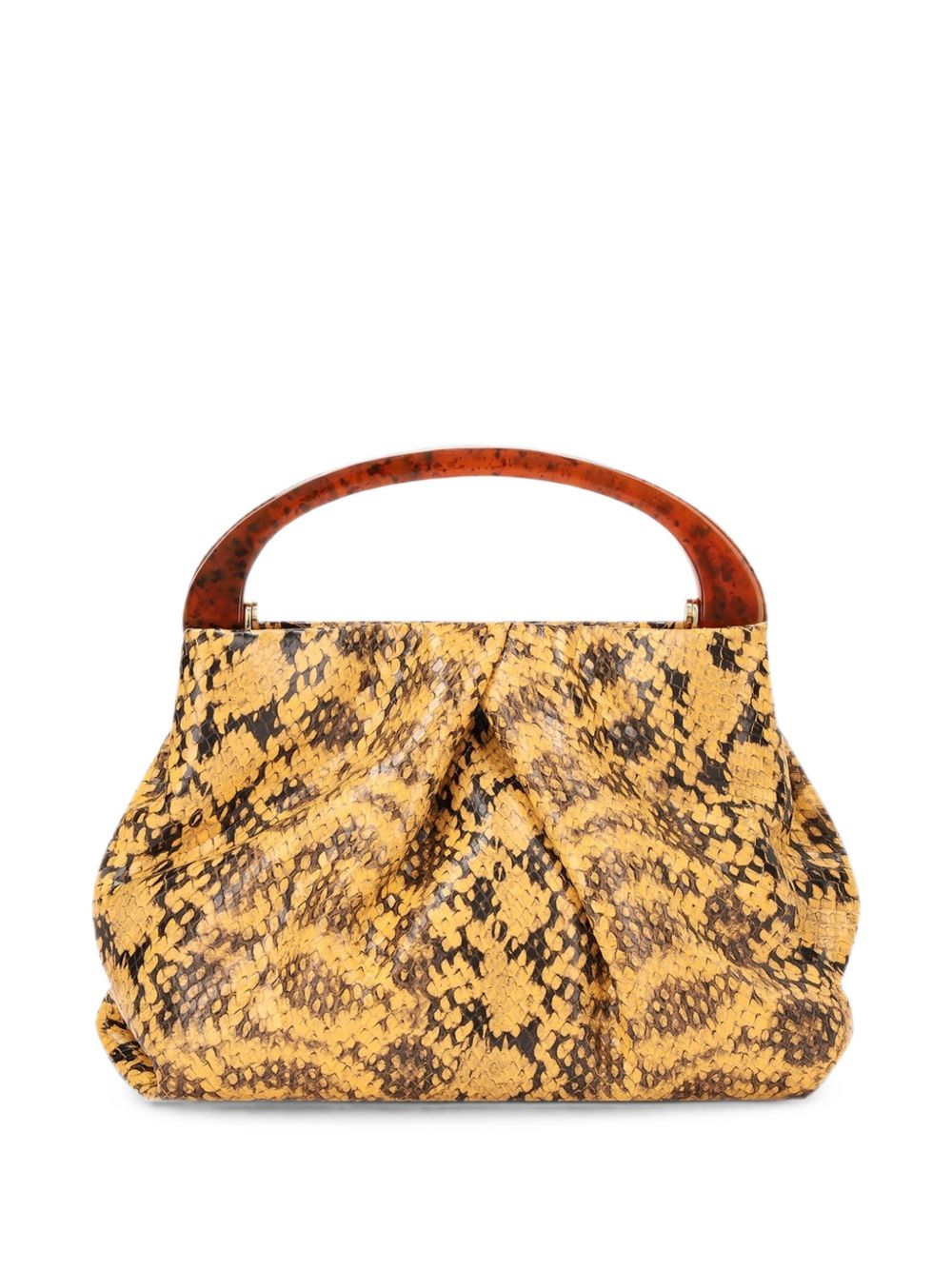 Borsa con stampa animalier in giallo 