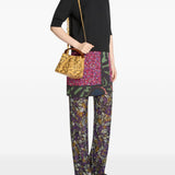 Borsa con stampa animalier in giallo 