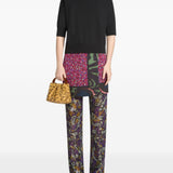 Borsa con stampa animalier in giallo 