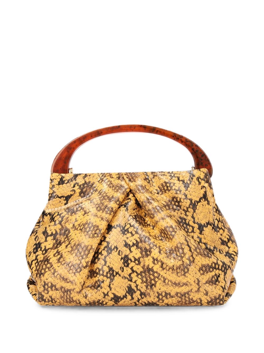 Borsa con stampa animalier in giallo 
