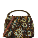 Borsa con paillettes multicolore 