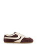 Purple panelled leather sneakers