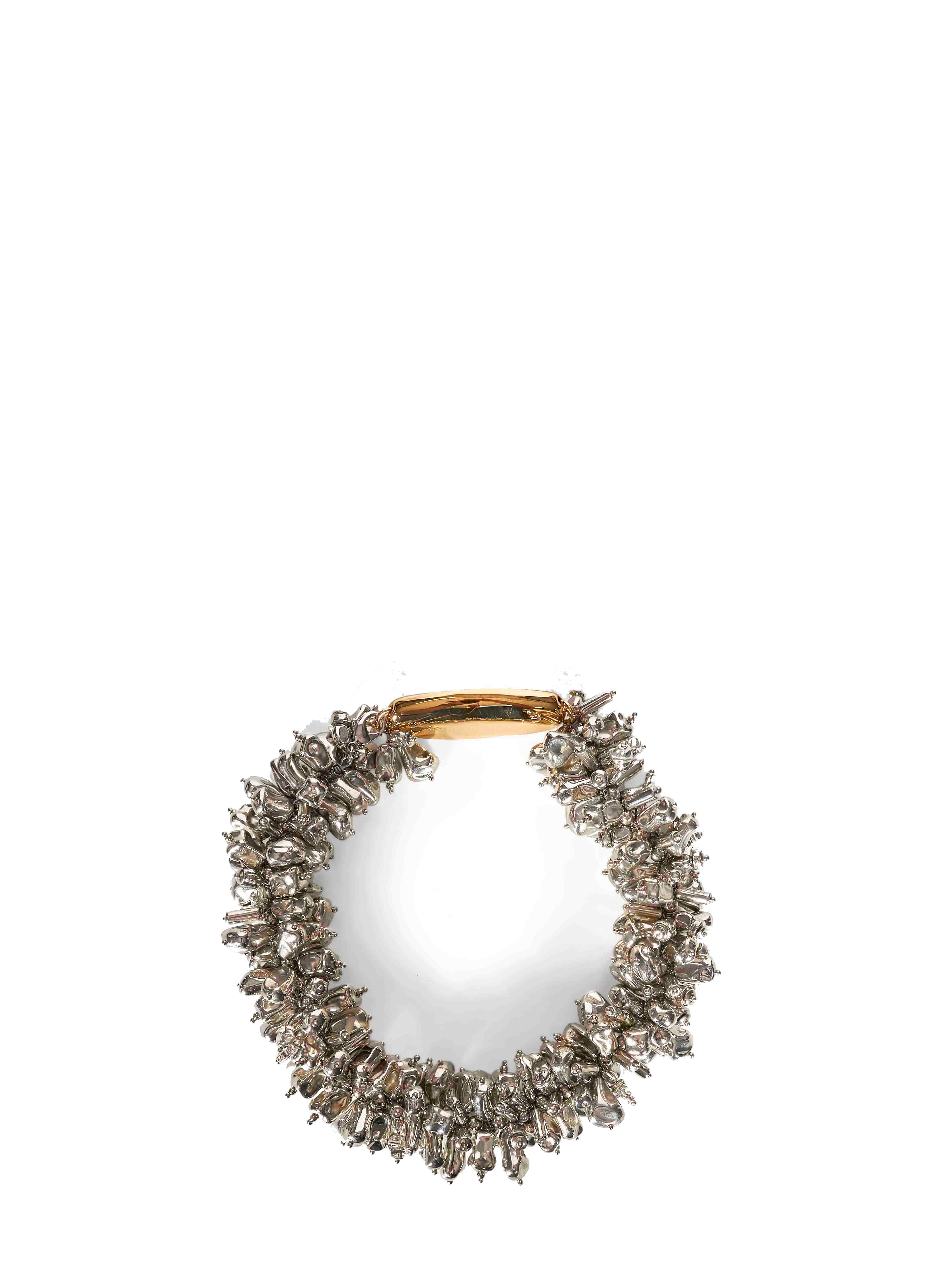 Collana con cristalli e perline in argento 