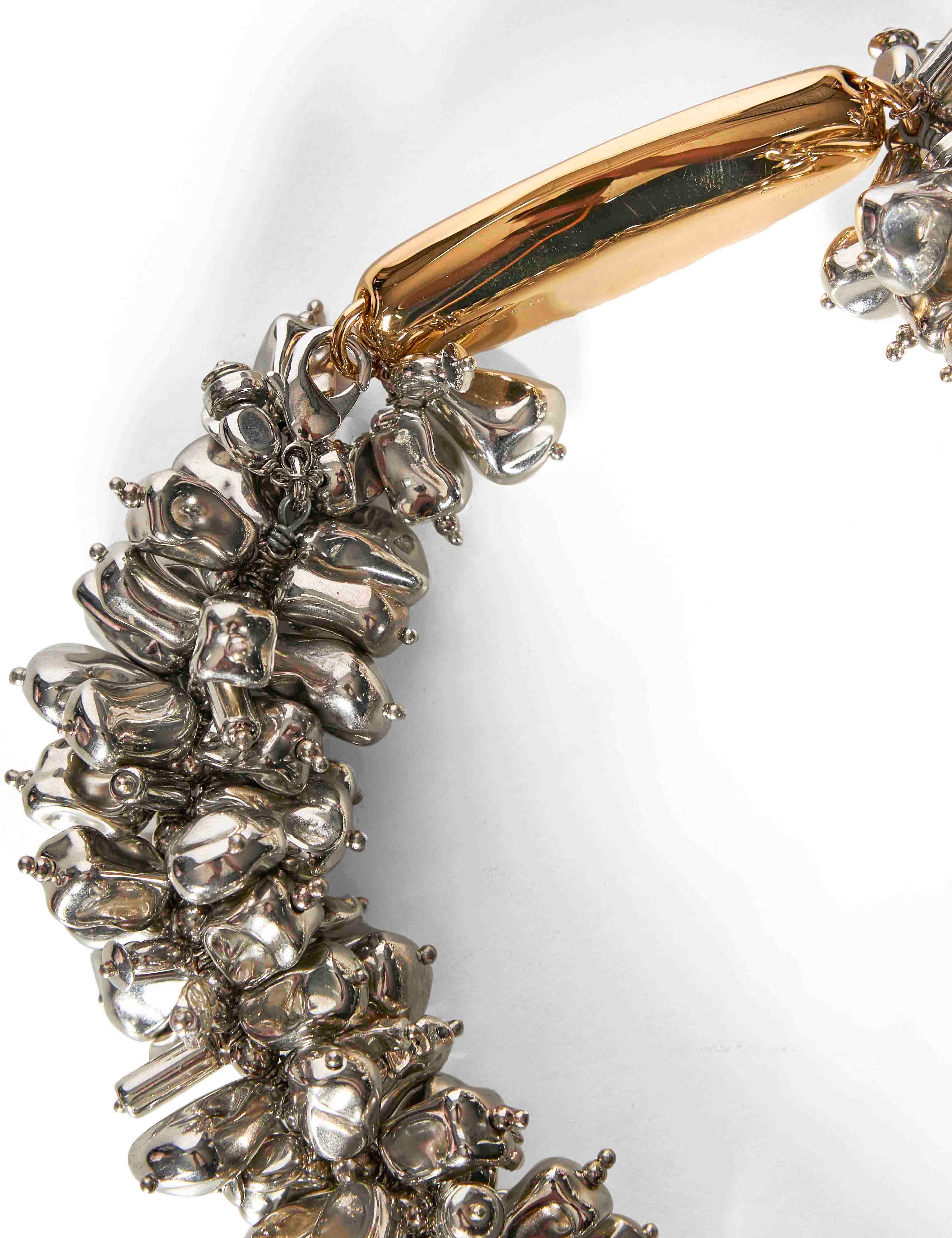 Collana con cristalli e perline in argento 