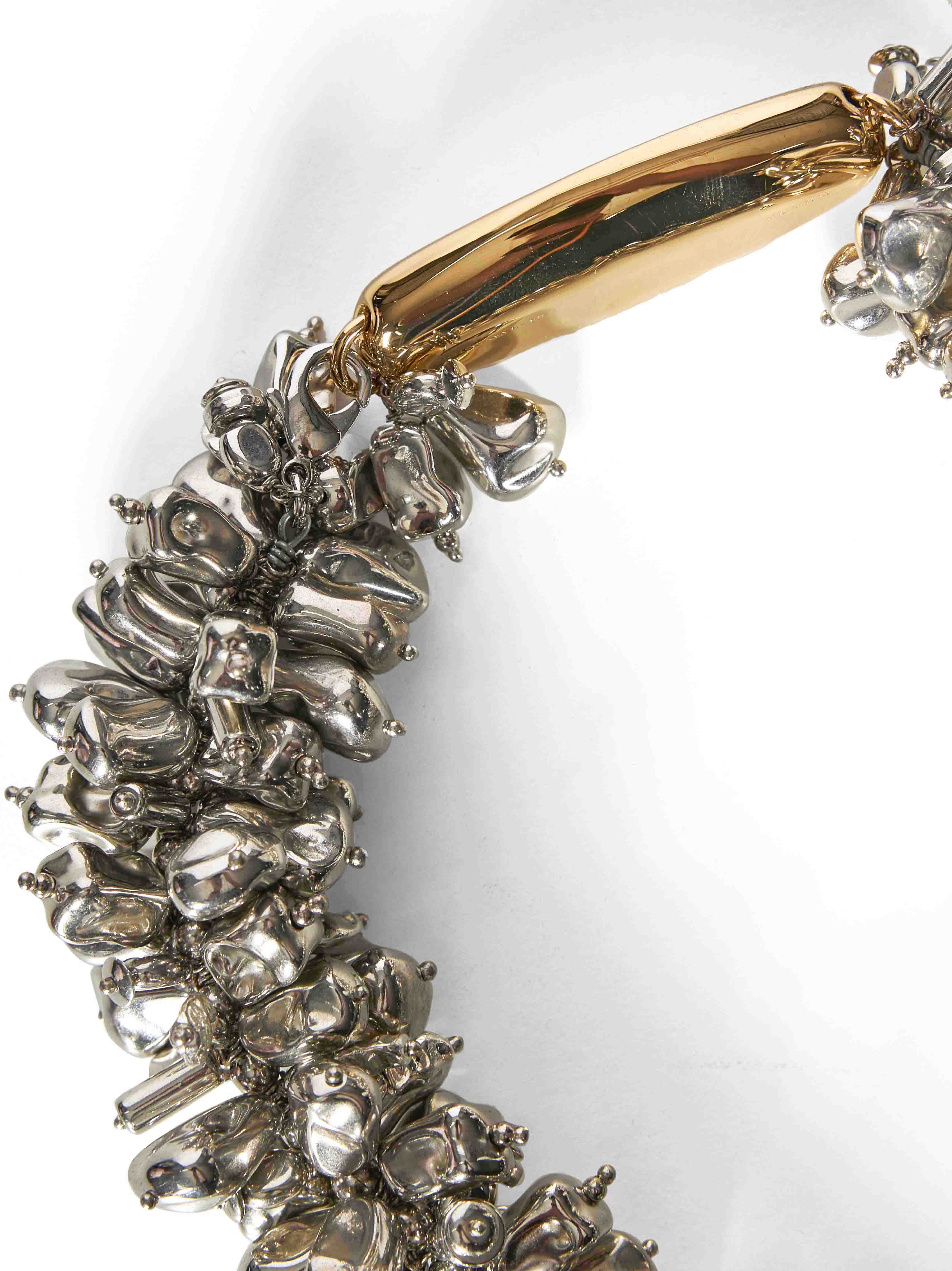 Collana con cristalli e perline in argento 