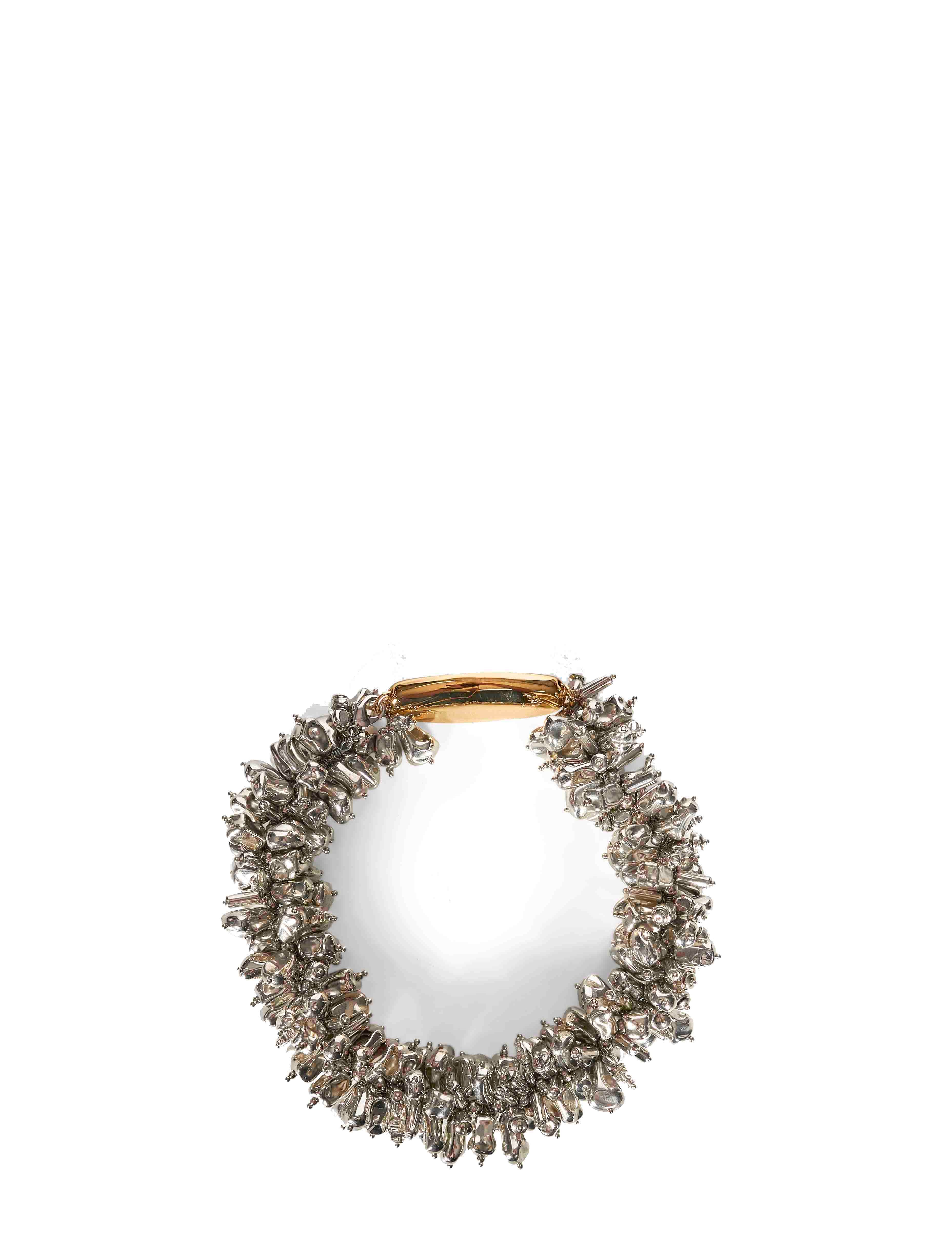 Collana con cristalli e perline in argento 