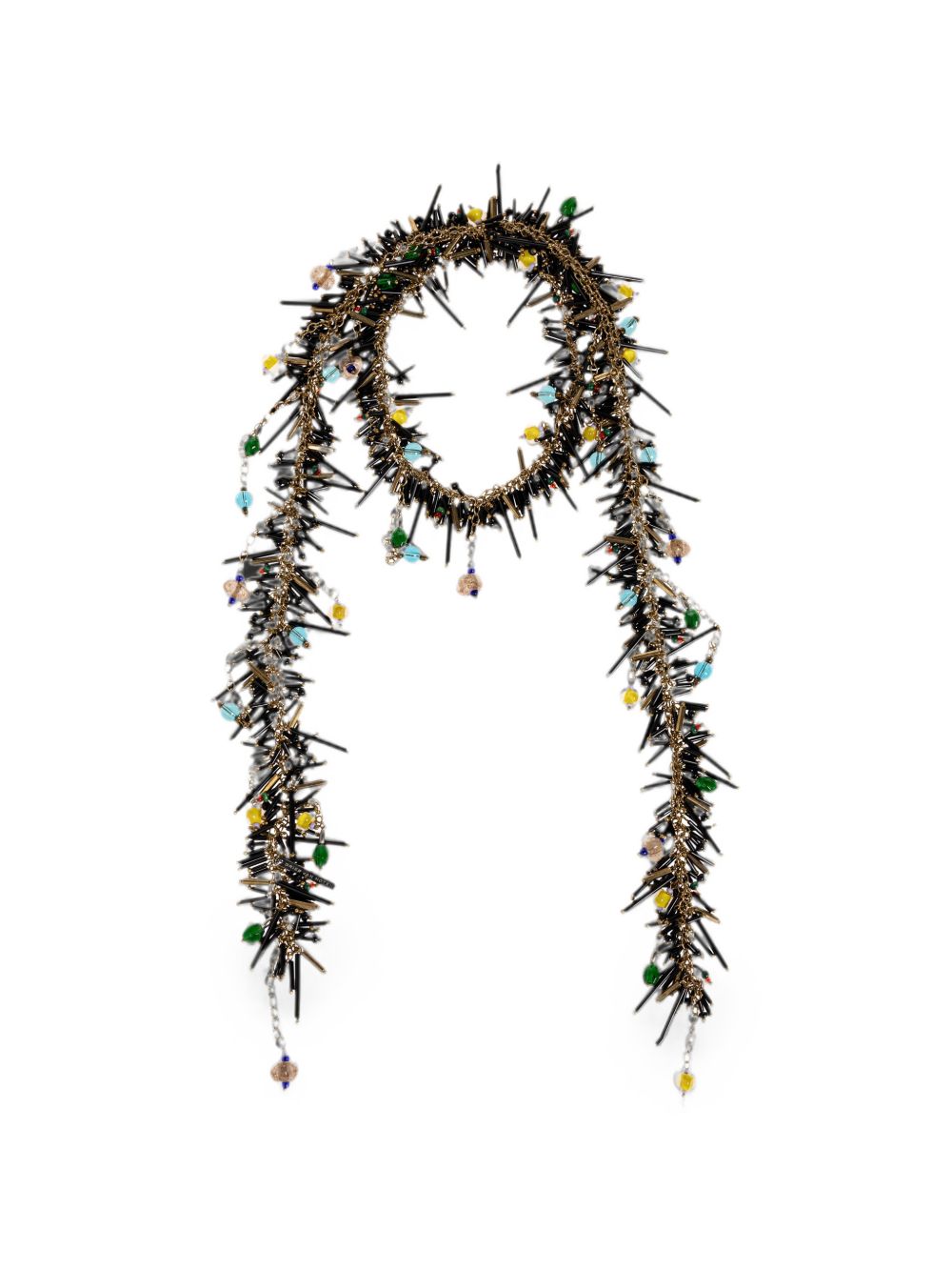 Collana avvolgente con perline multicolore 