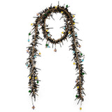 Collana avvolgente con perline multicolore 