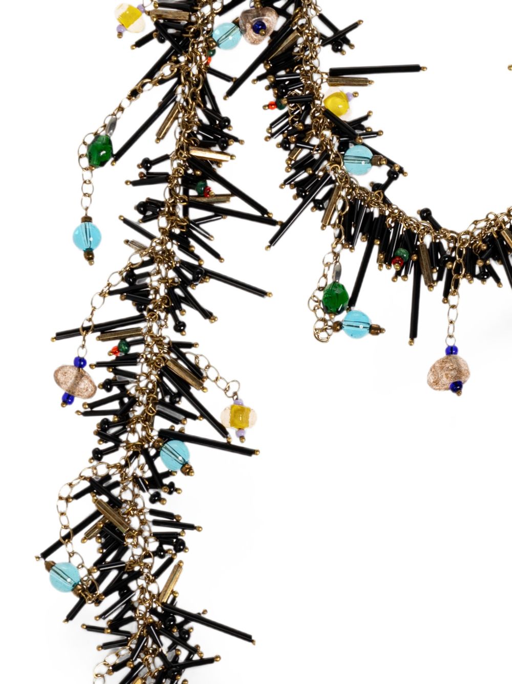 Collana avvolgente con perline multicolore 
