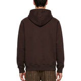 Felpa con cappuccio Clumn D in marrone 