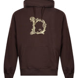 Felpa con cappuccio Clumn D in marrone 