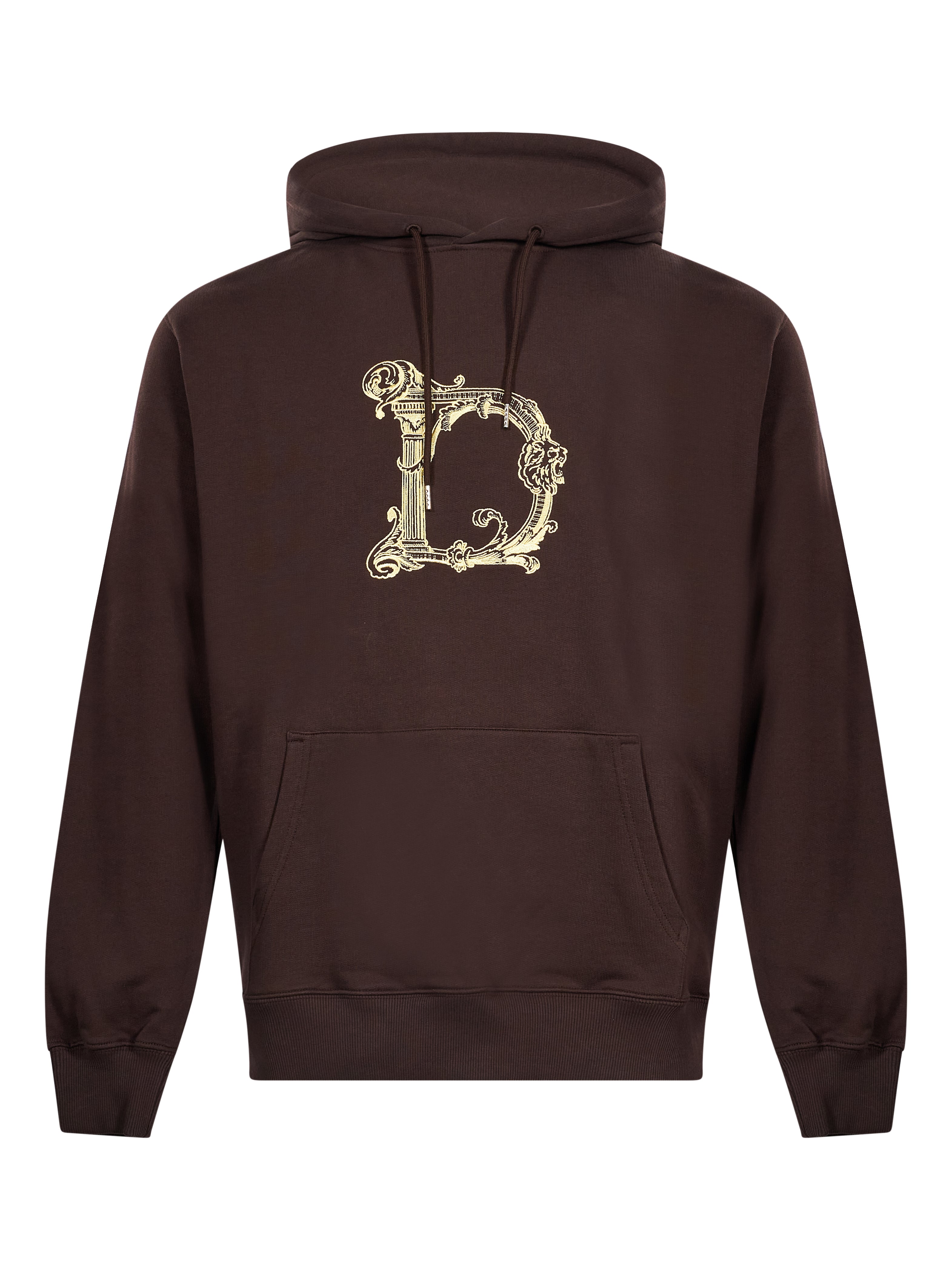 Felpa con cappuccio Clumn D in marrone 