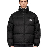 Piumino imbottito oversize in nero 