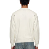 Cardigan con scollo a V e logo ricamato in bianco 