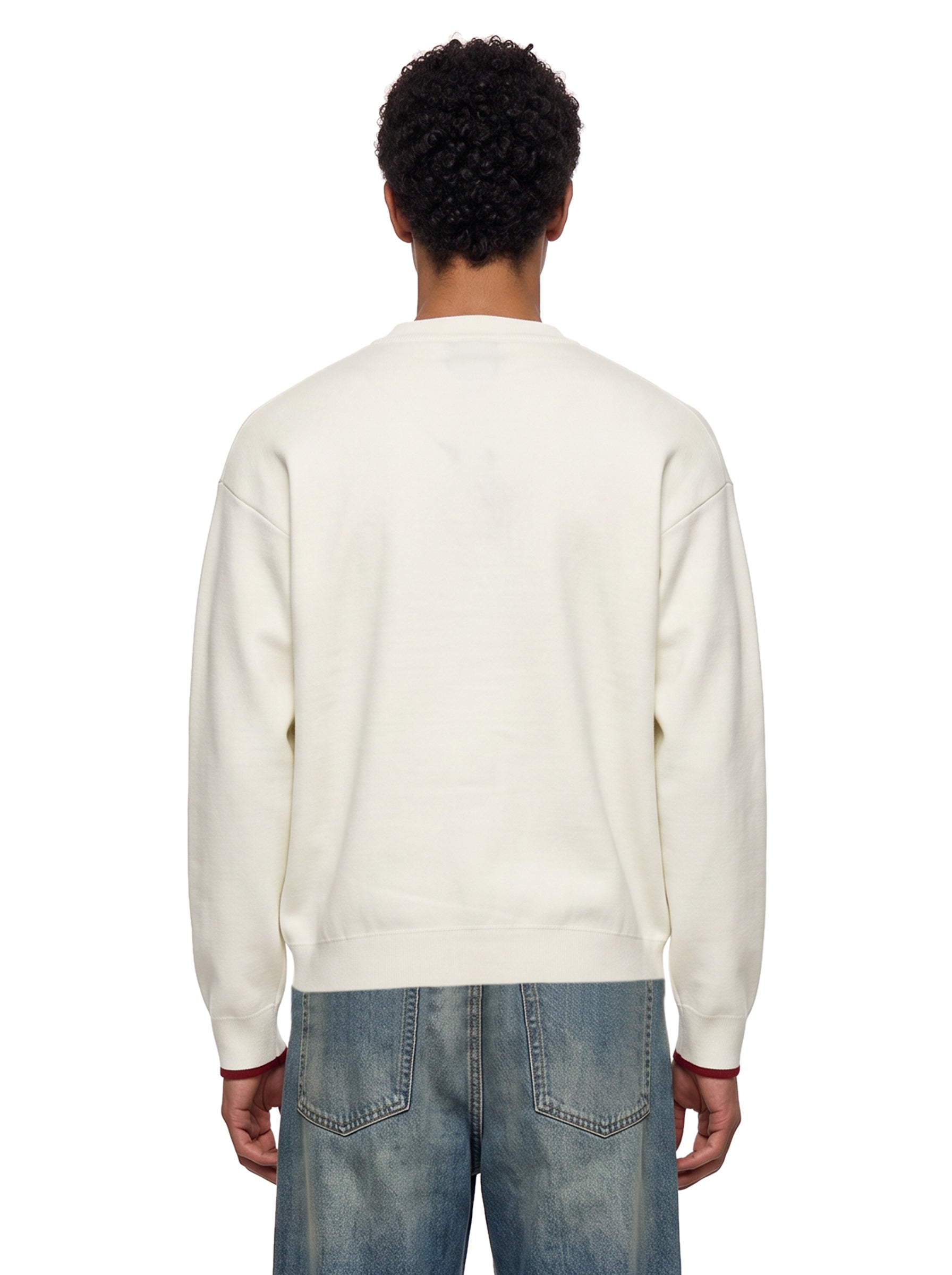 Cardigan con scollo a V e logo ricamato in bianco 