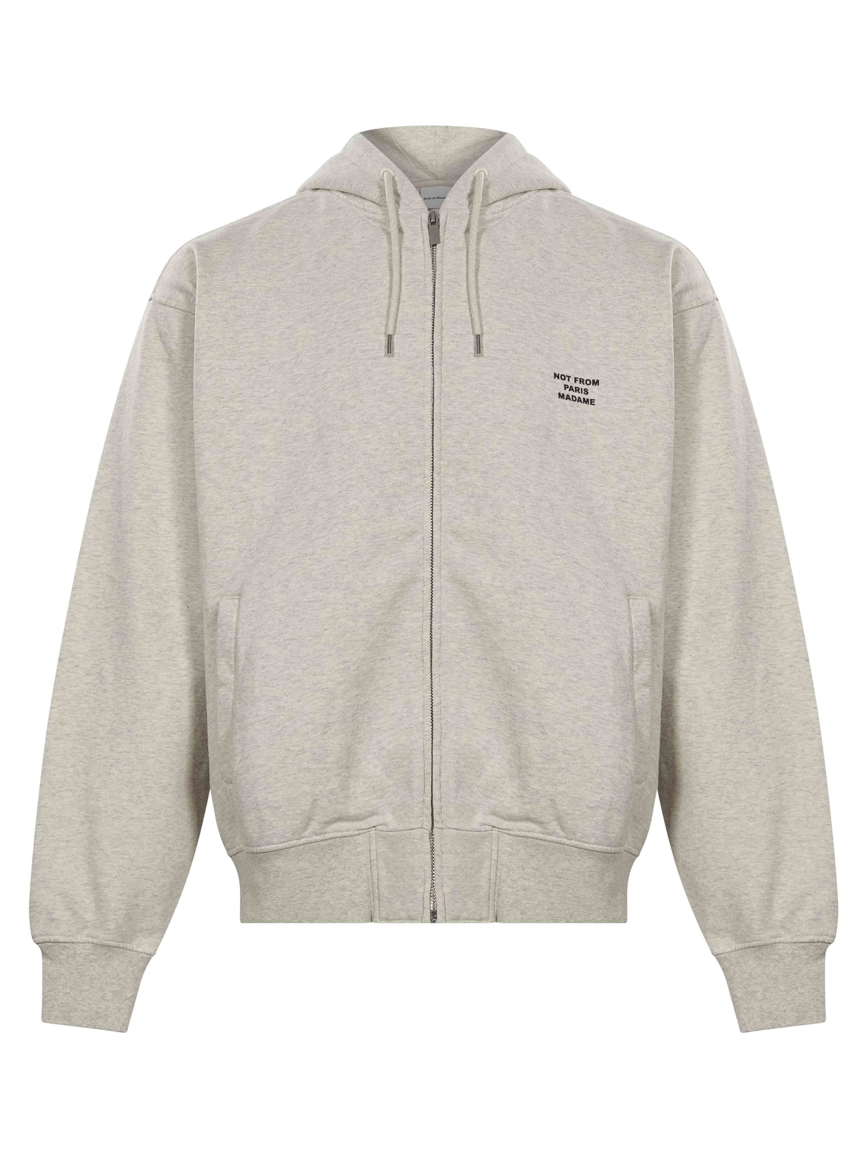 Felpa con cappuccio con stampa grafica in grigio 