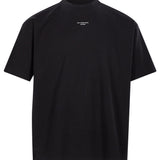 T-shirt classica a maniche corte con slogan in nero 