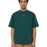 T-shirt classica a maniche corte con slogan in verde 