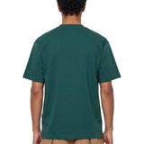 T-shirt classica a maniche corte con slogan in verde 