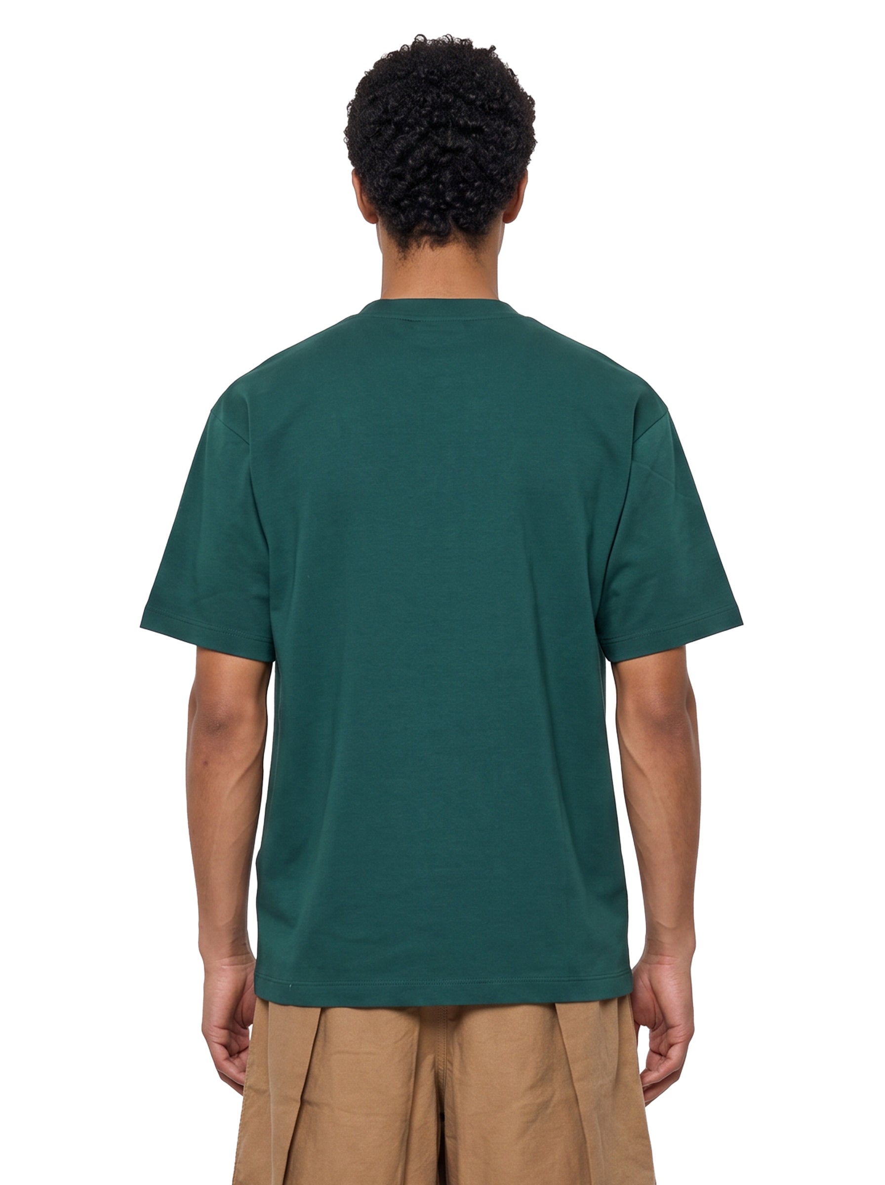 T-shirt classica a maniche corte con slogan in verde 