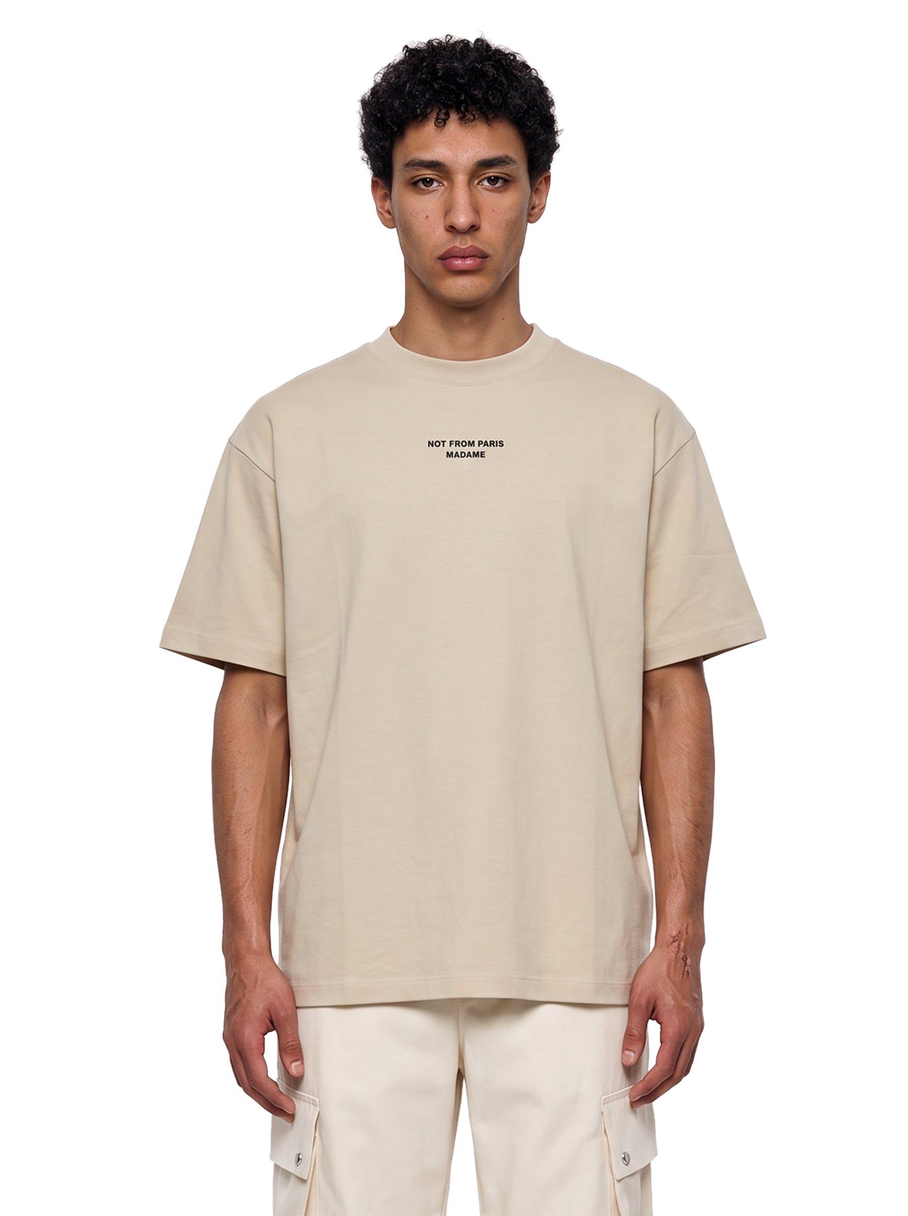 T-shirt a maniche corte Not From Paris Madame in beige 