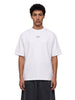 Classic short-sleeved T-shirt with slogan in white
