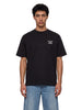 Classic black short-sleeved slogan t-shirt