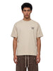 T-shirt classica a maniche corte con slogan in avorio