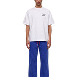 T-shirt classica a maniche corte con slogan in bianco 