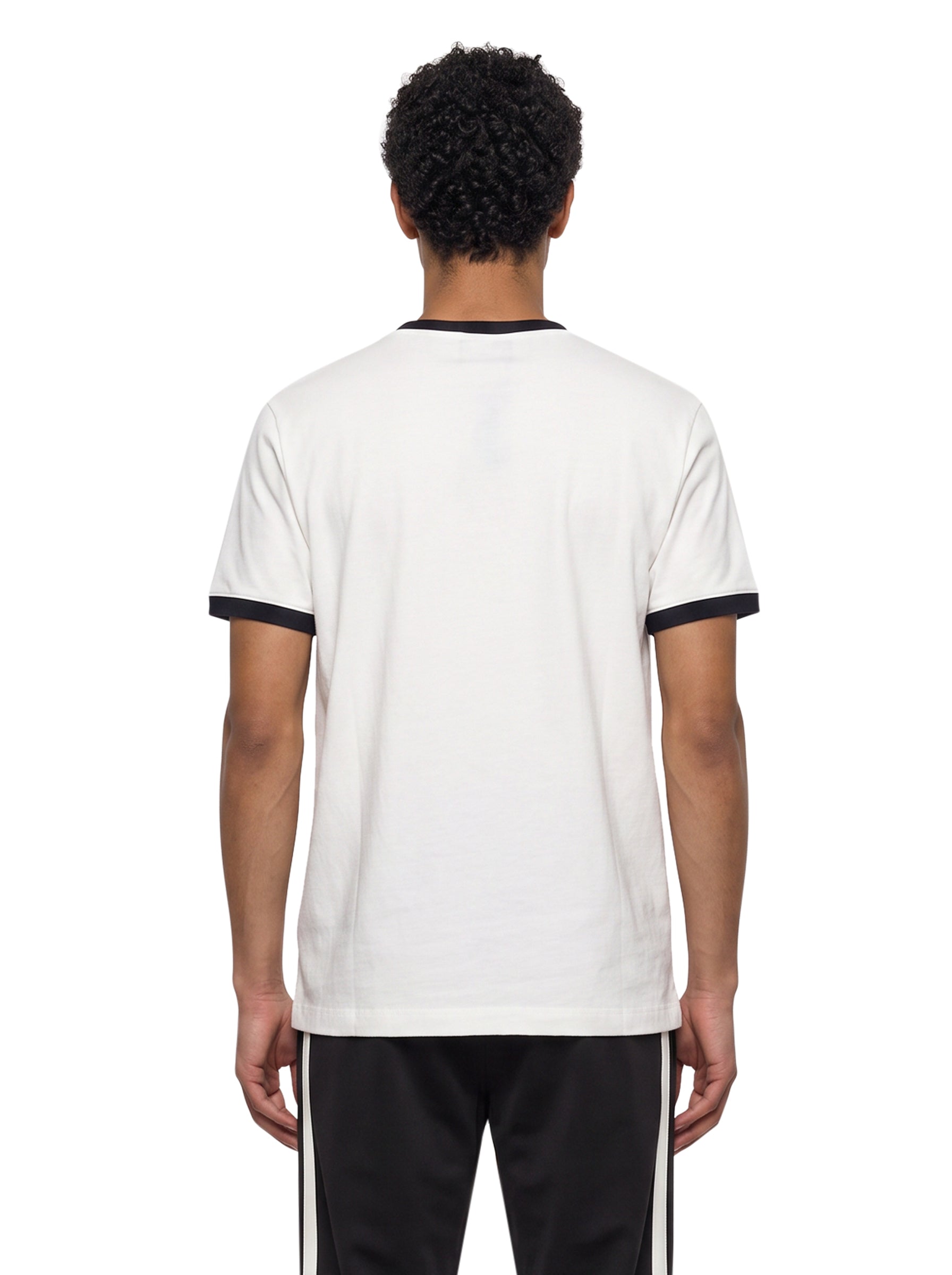 T-shirt classica a maniche corte con slogan in bianco 