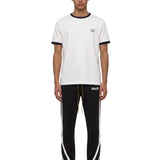 T-shirt classica a maniche corte con slogan in bianco 