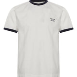 T-shirt classica a maniche corte con slogan in bianco 