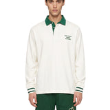 Polo con slogan Not From Paris Madame in bianco e verde 