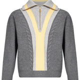 Maglione trucker mezza zip in grigio 