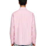 Camicia a maniche lunghe con logo in rosa 