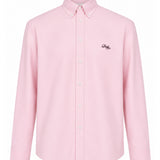 Camicia a maniche lunghe con logo in rosa 