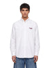 Camicia a maniche lunghe con logo in bianco