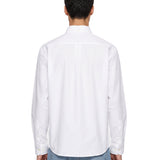 Camicia a maniche lunghe con logo in bianco 
