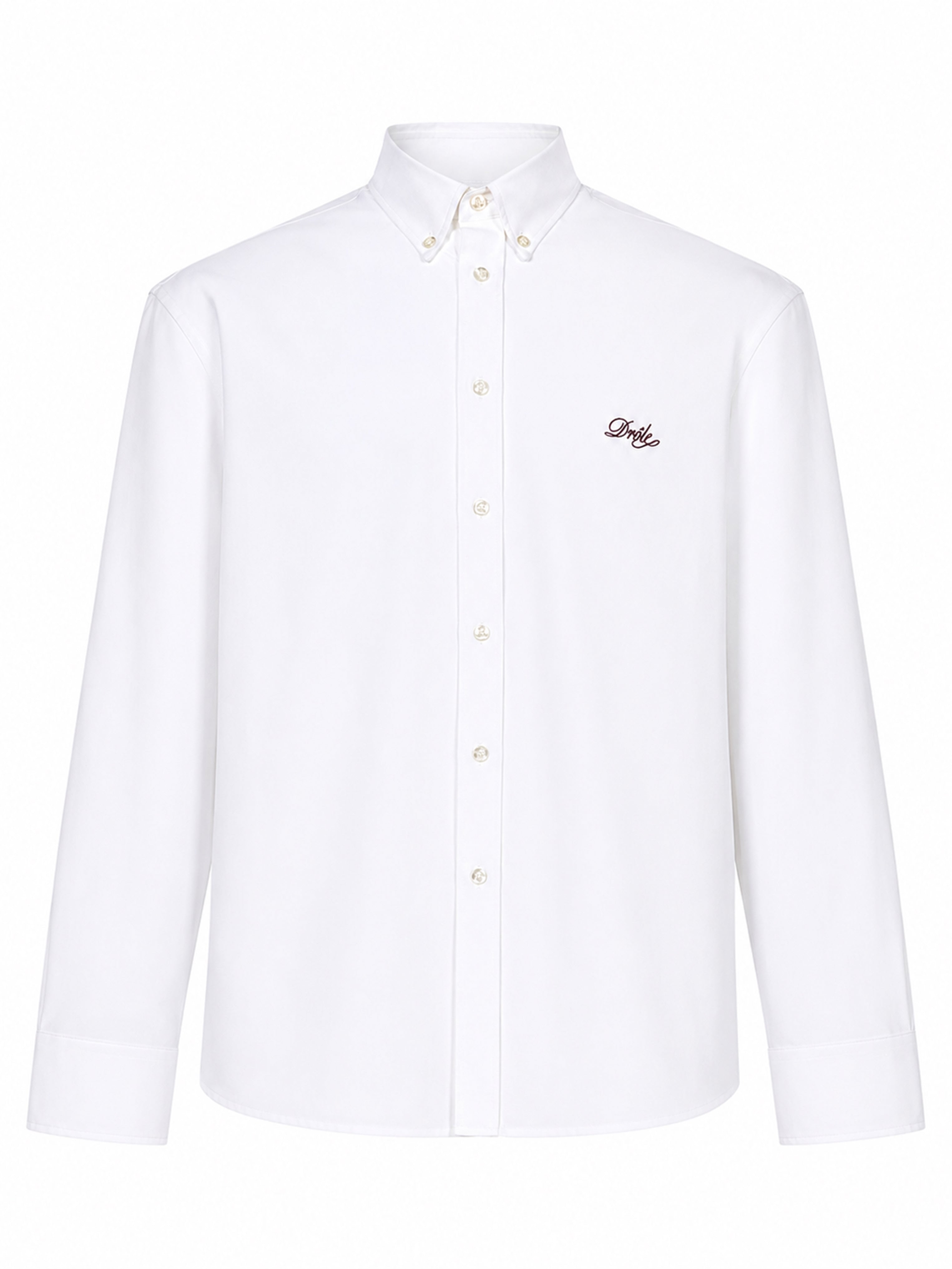 Camicia a maniche lunghe con logo in bianco 