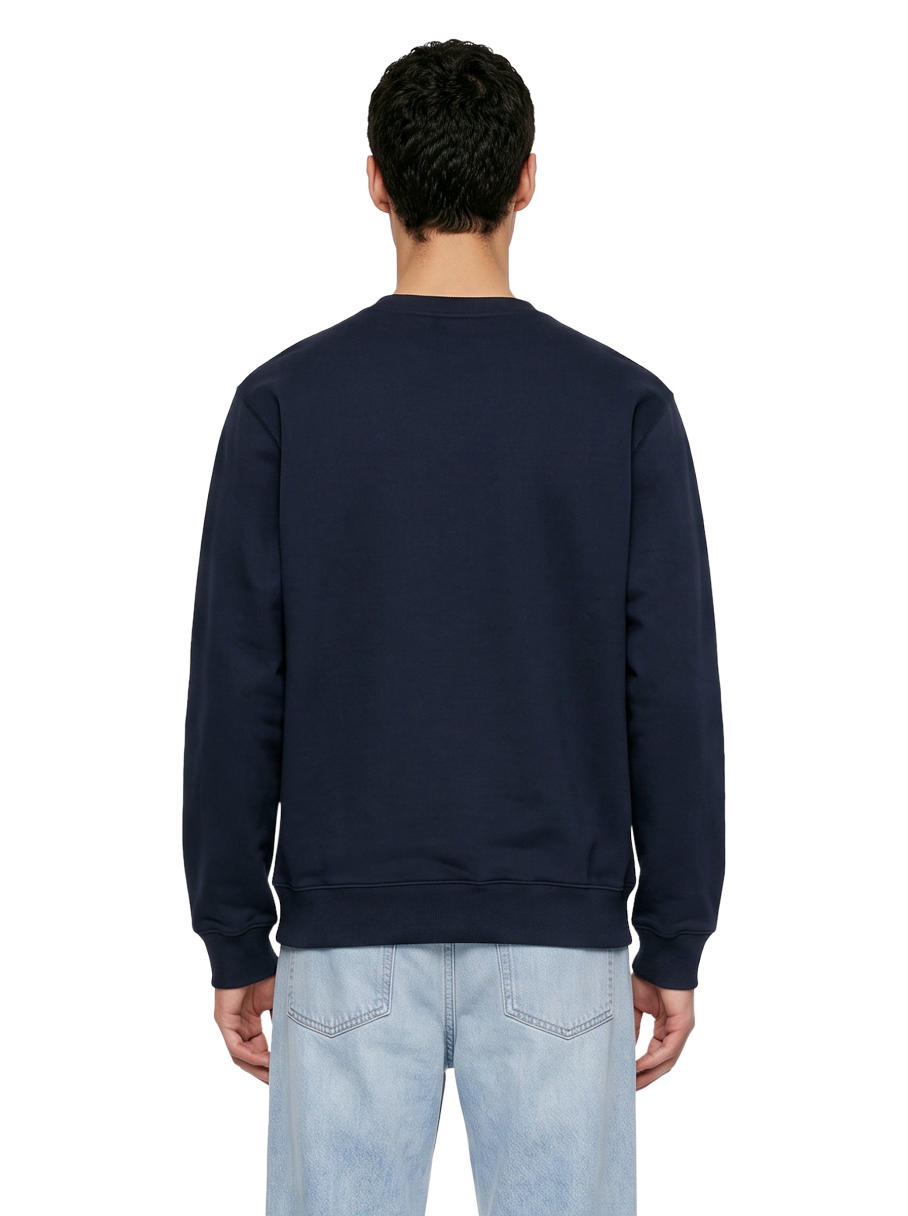 Felpa girocollo drole column in blu 