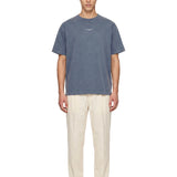 T-shirt a maniche corte con slogan in grigio 