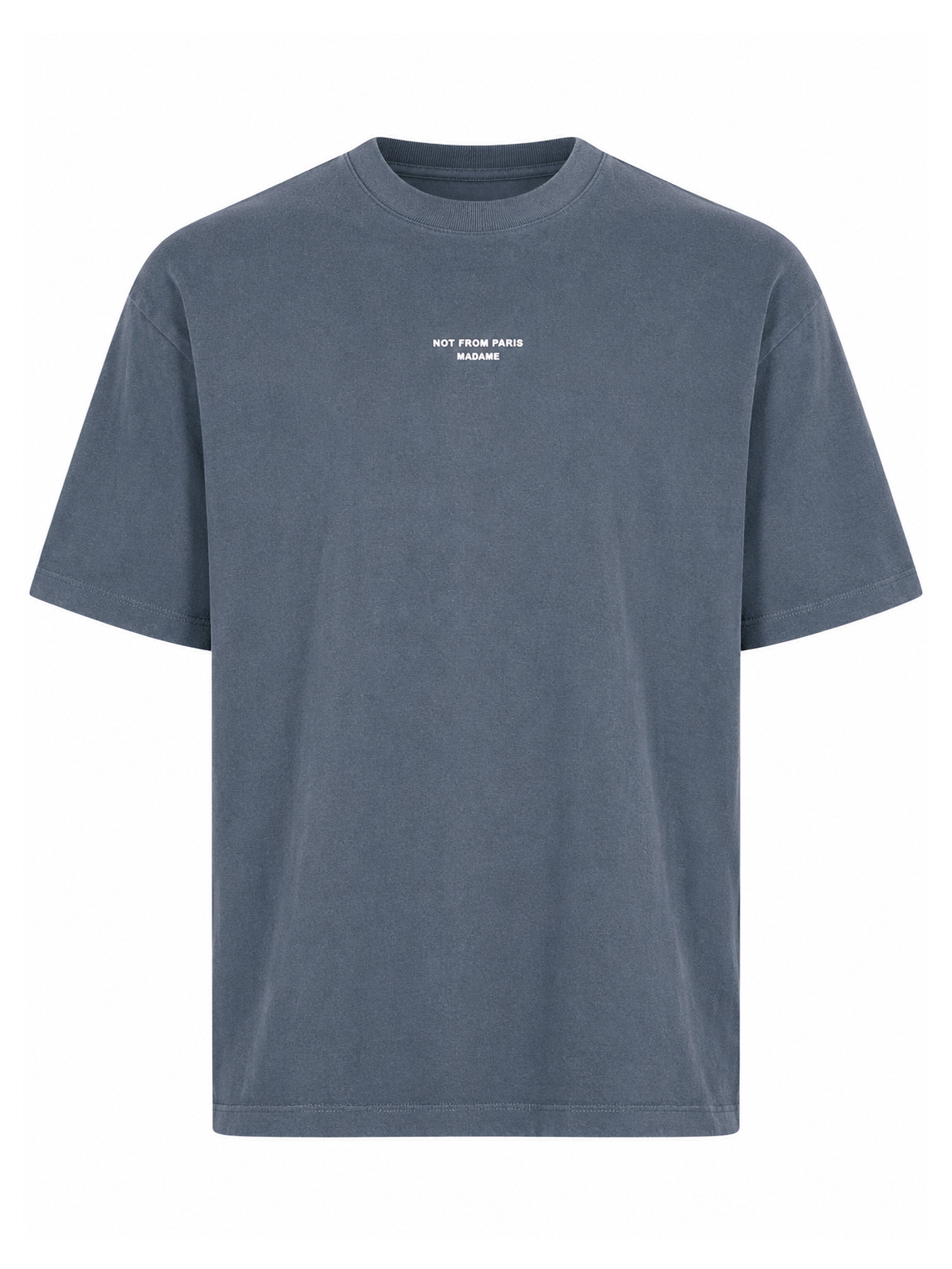 T-shirt a maniche corte con slogan in grigio 