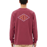 T-shirt a maniche lunghe Cards in bordeaux 