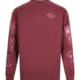 T-shirt a maniche lunghe Cards in bordeaux 