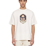 T-shirt a amniche corte Casino in bianco 