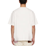 T-shirt a amniche corte Casino in bianco 