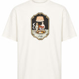 T-shirt a amniche corte Casino in bianco 