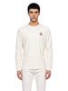 T-shirt a maniche lunghe modello henley in bianco